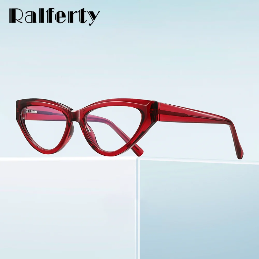 

Ralferty TR90 Cat Eye Blue Light Glasses Eyeglasses Woman British Style Thick Frame Zero Power Eye Glasses Retro Designer 2025