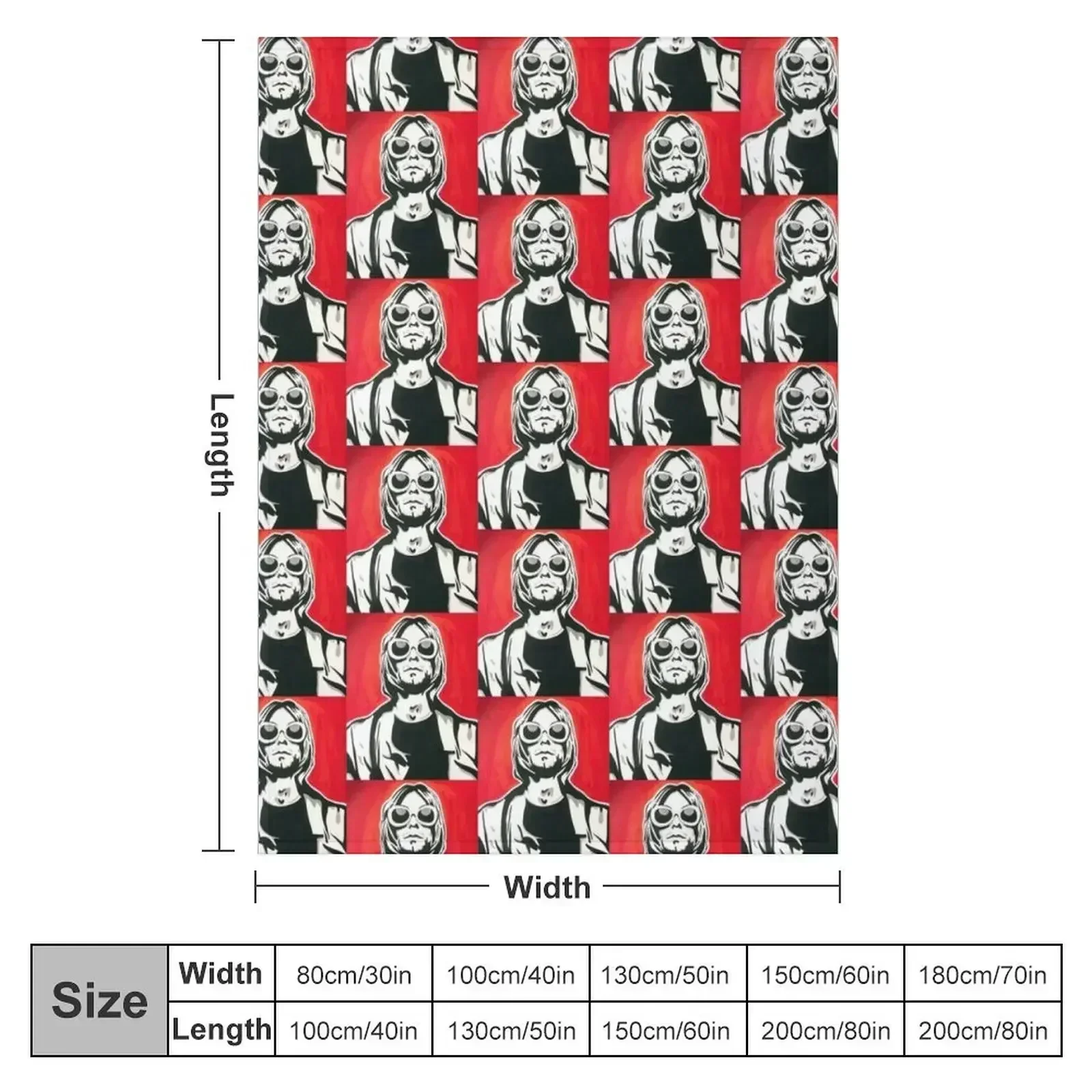 Kurt - birth of grunge Throw Blanket Thermals For Travel Sofa Throw Polar Comforter Blankets For Bed Picnic Blankets