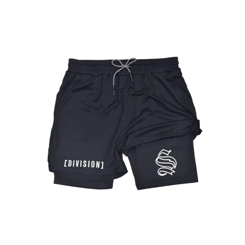 

Men Running Shorts 2-In-1 Double-deck Sport New Shorts Sportswear Gym Fitness Pants Training Jogging Multi-functional Clothing