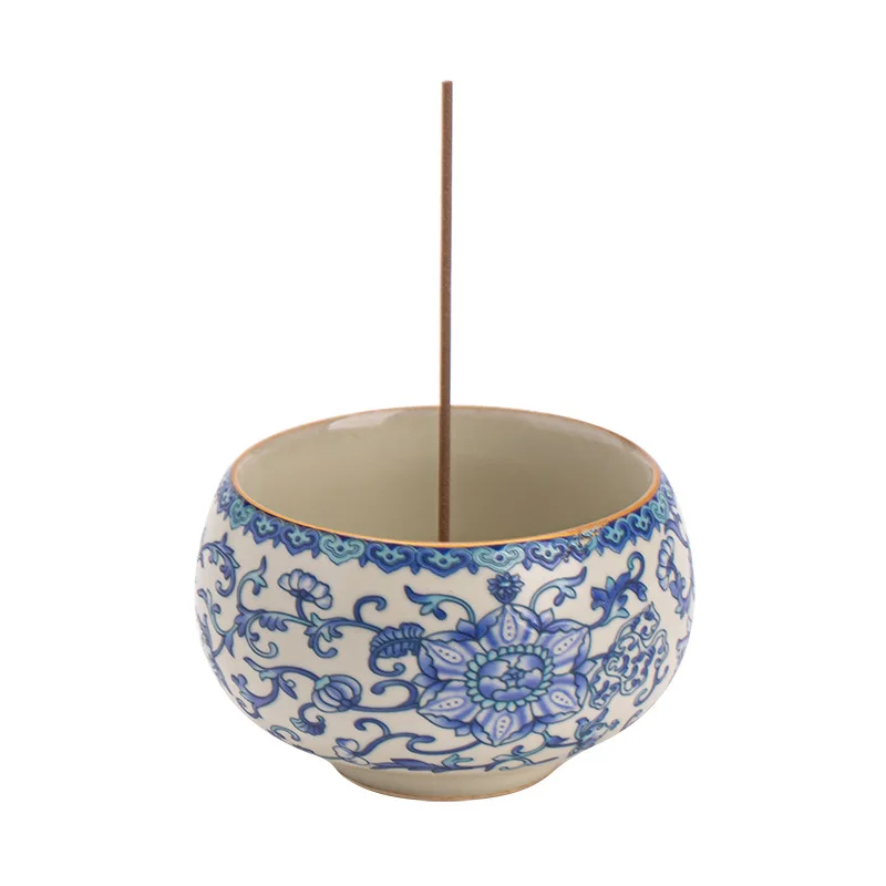 

PYH Ru kiln line incense base incense burner household ceramic insert indoor sandalwood point vertical line