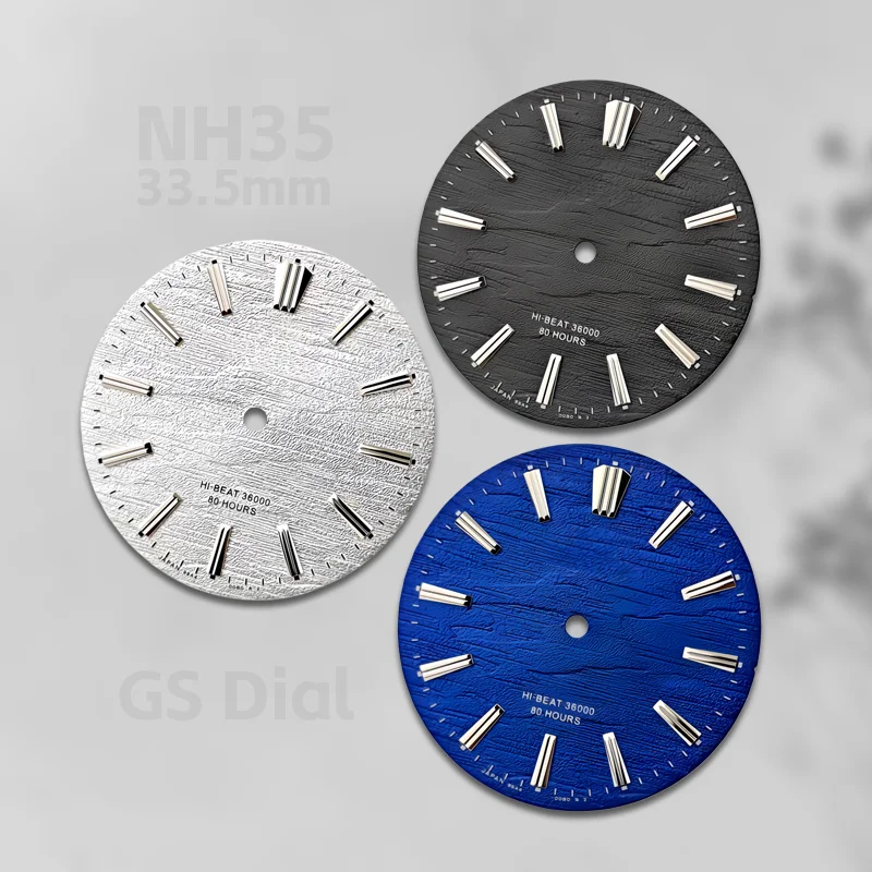 

NH35 dial 33.5mm GS dial, suitable for NH35 movement, no date, no lume mechanical modification parts