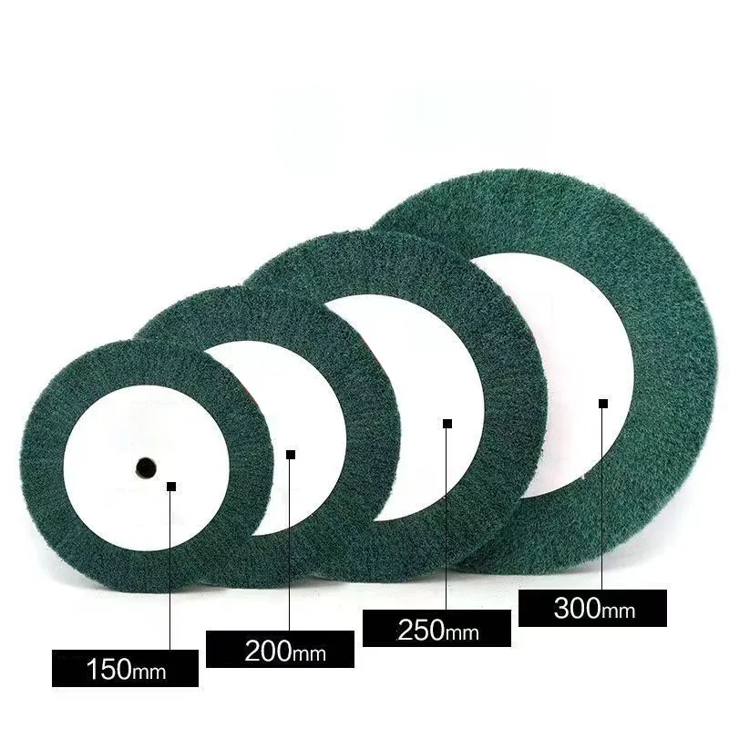 150/200mm Grit Nylon Fiber Flap Polishing Wheel Disc, Non-Woven Abrasive Buffing Pad Abrasive Scouring Grinding Flap Wheel