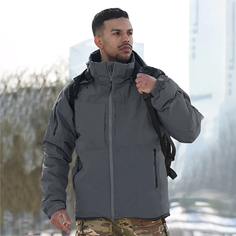 

HAN WILD Tactical Waterproof Jacket Men Winter Heating Combat Thermal Jackets Airsoft Hiking Windbreaker Hunting Warm Clothes