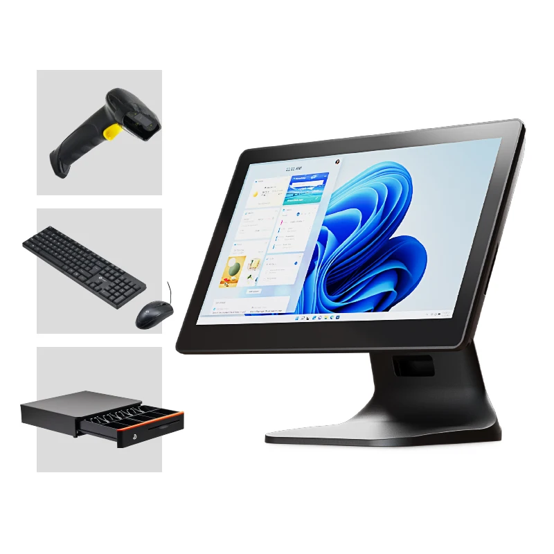 Core I5 third-generation all-in-one Windows POS terminal, single-screen supermarket cash register