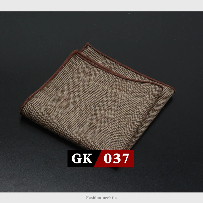 Classic Solid Color Wool Pocket Square for Men