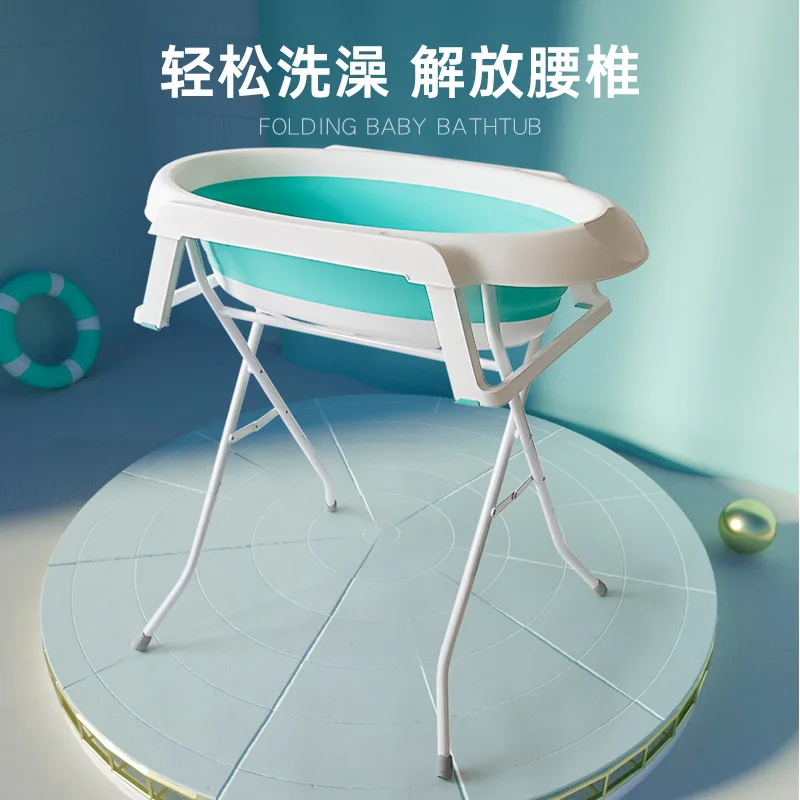 Foldable Pet Bathtub Without Bending Down Cat and Dog Shaped Bathtub with Elevated Bracket