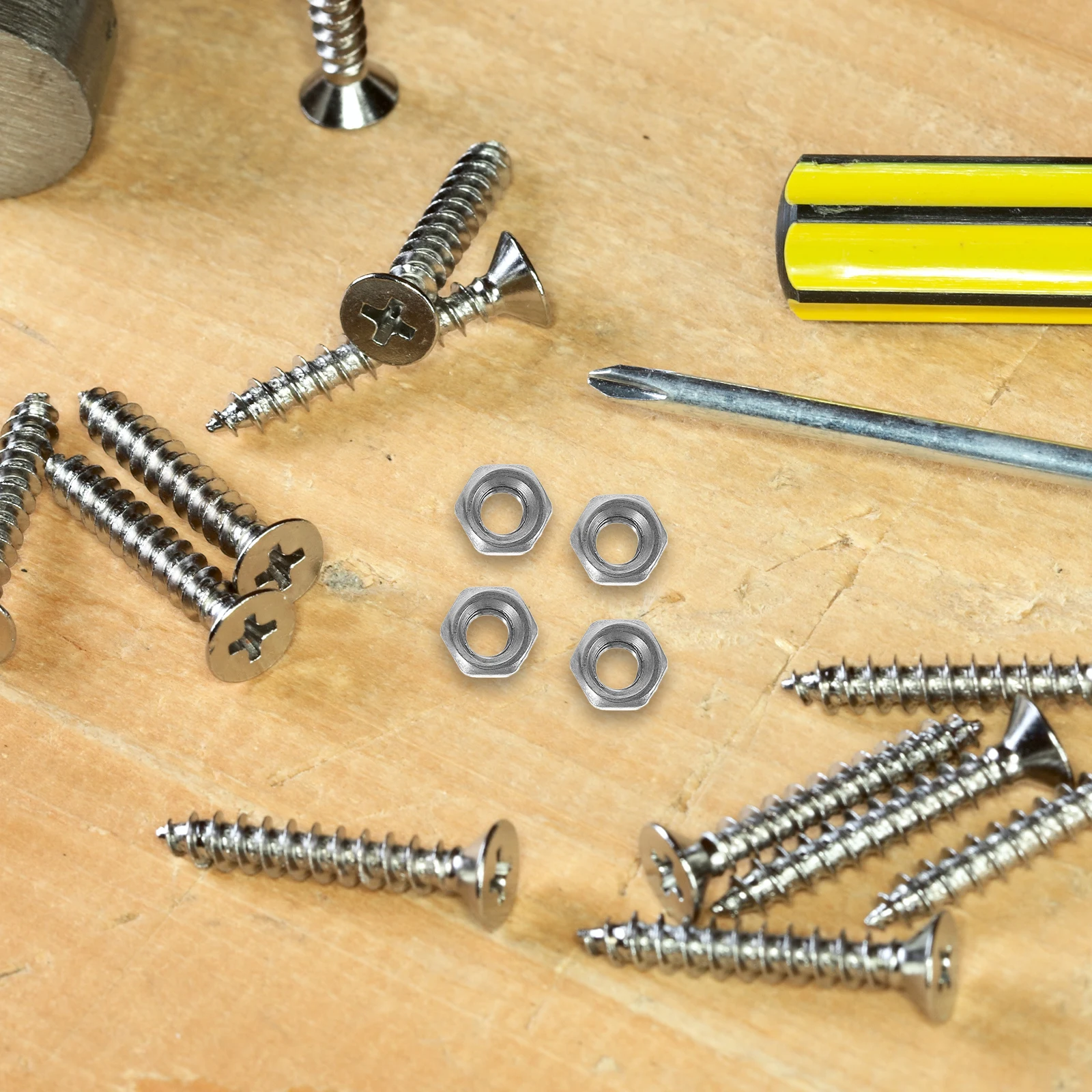 

100pcs Locknut Hardware Nuts M6x10mm Stainless Steel Fasteners for Lamp Instrument Machinery Furniture Electronics