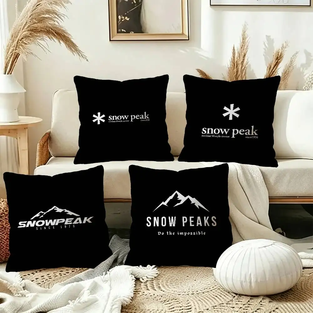 Fashion Cool S-Snow P-Peak Logo Personalized picture text home decorative pillows Household Gifts 45x45cm