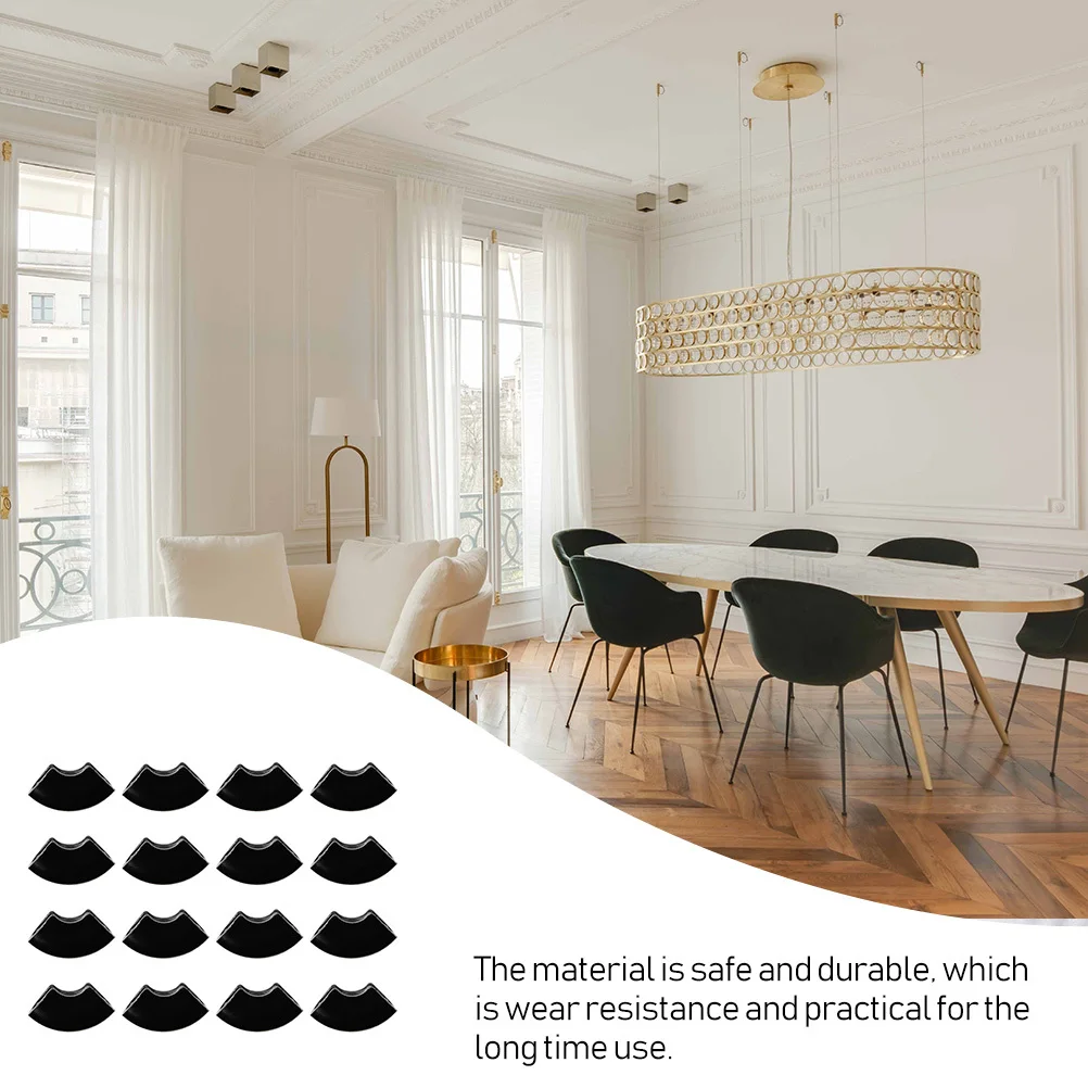 

20Pcs U-Shaped Table Leg Covers Rubber Iron Feet Caps Chair Leg Protectors Floor Protective Pads for Library Home Office