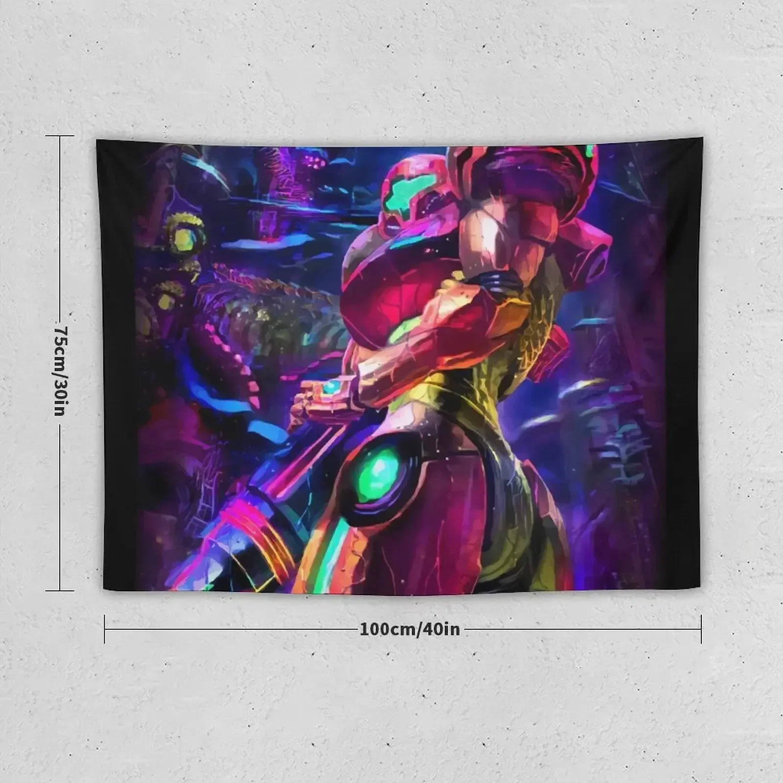 Samus Aran Metroid Tapestry Custom Decoration For Home Tapestry