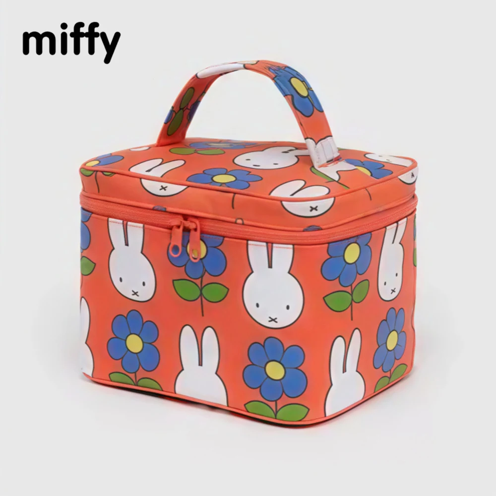 Kawaii Miffy Printed Large Capacity Portable Hand-held Makeup Bag Multifunctional Travel Storage Bag Gift Toy for Girl