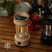 New Solar Camping Lamp Outdoor Camping Lamp Retro Atmosphere Tent Lamp Camp COB Lighting Portable Lamps