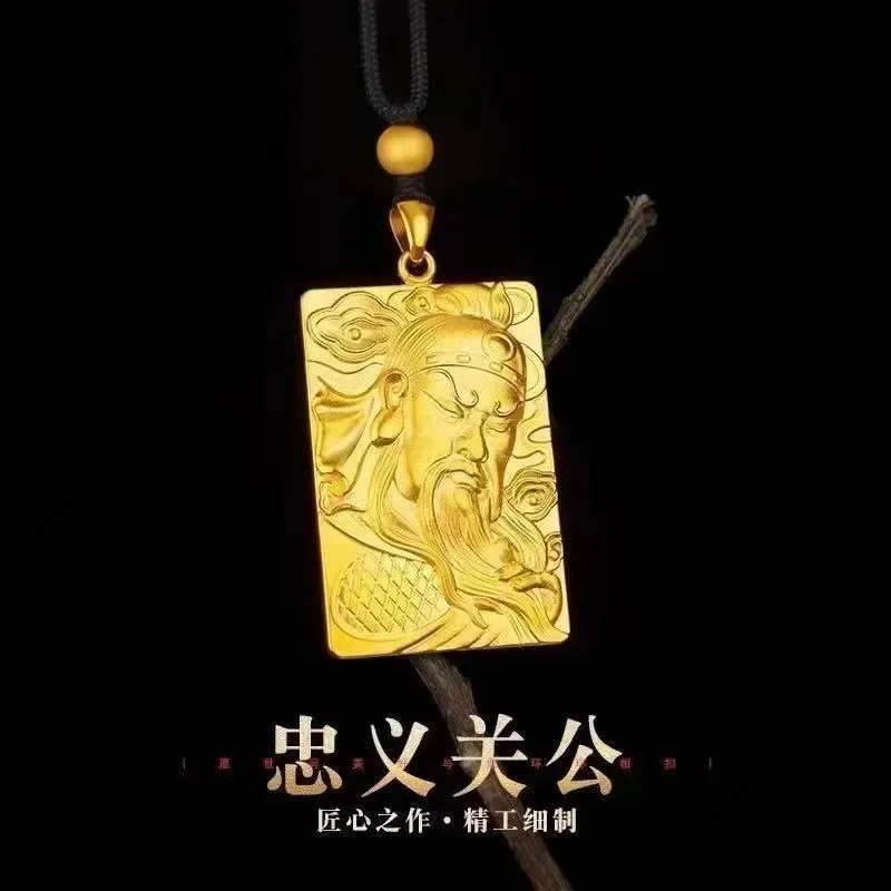 

Timeless Martial Virtue! 24K AU999 Gold Adjustable Guan Gong Pendant, Symbol of Honor for Modern Men