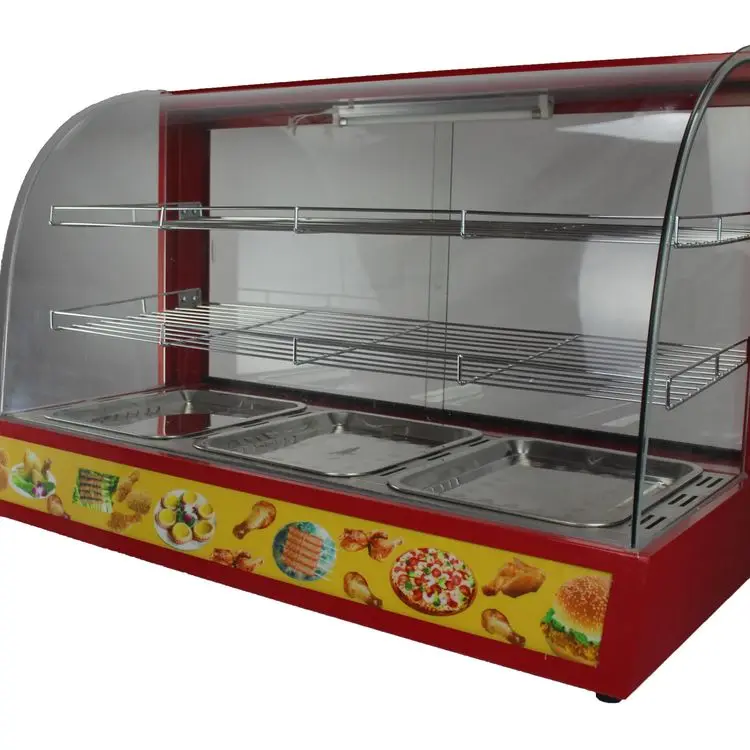 Factory directly sale commercial food display warmer display cabinet/food display warmer showcase