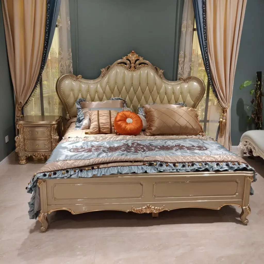 High Quality Bedroom Hotel Sets Luxury king Queen Wood Lit Size bedroom sets