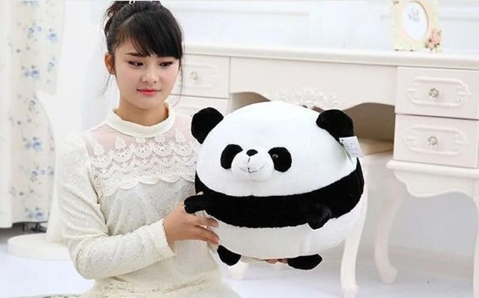 big creative plush panda toy lovely round fat panda doll gift about 40cm