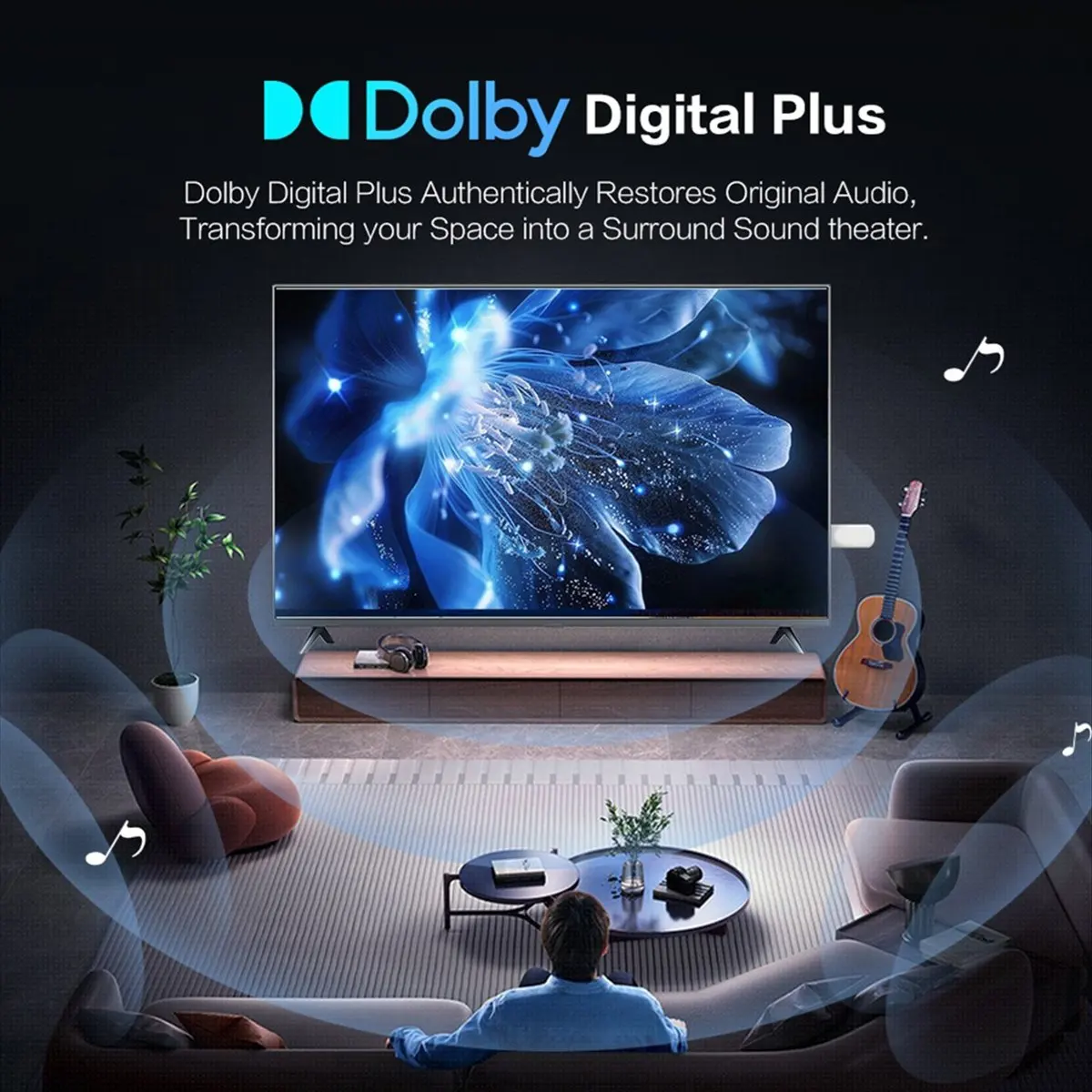 doyme KP2 S905Y4 Mini TV Stick Android 11 Smart TV Box 2GB 8GB Storage Wifi5 BT 4K HD Voice Media Player HDMI-Compatible (UK)