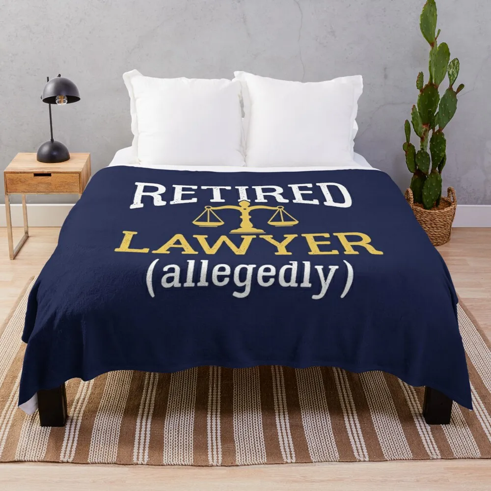 Retired Lawyer Allegedly Attorney Retirement Party Gifts Throw Blanket Softest Soft Plaid Single Blankets