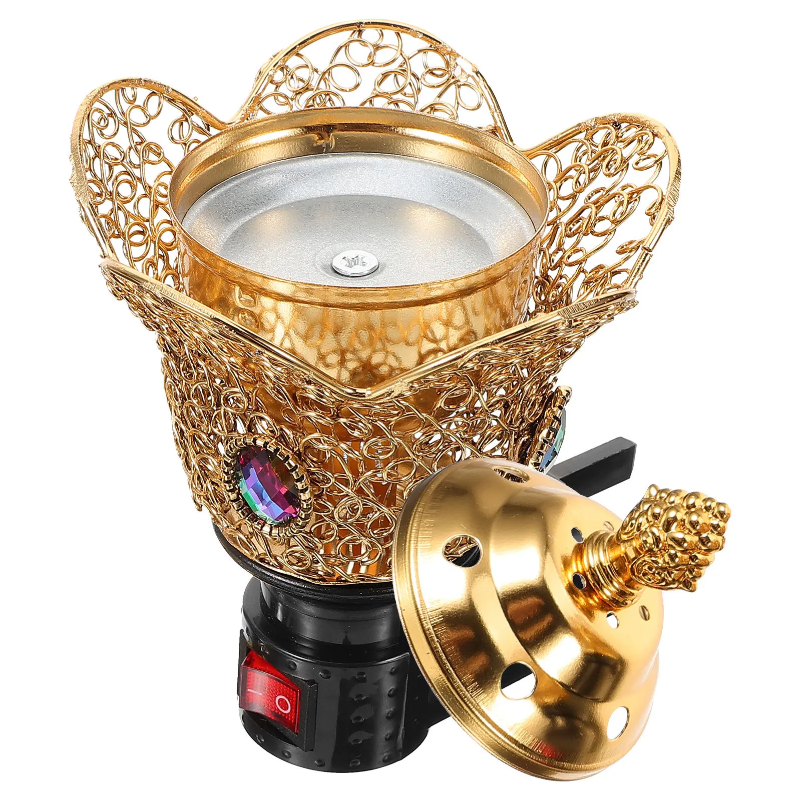 

Small Arabian Electric Incense Burner Lidded Plug-in Censer Ornament Decorative Aroma Burner Incense Stove Censer