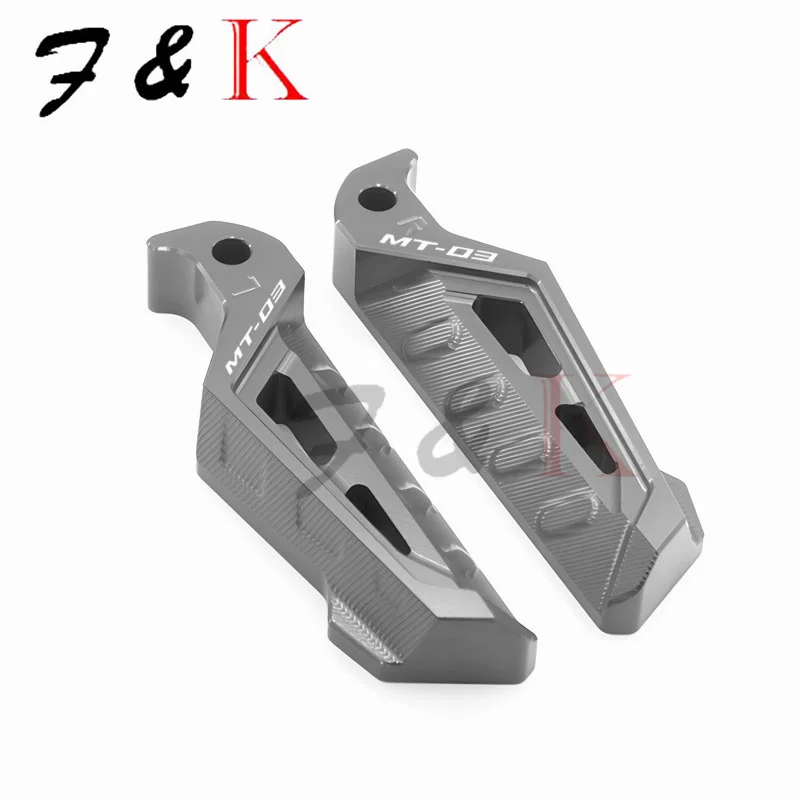 CNC Aluminum Rear Passenger Foot Peg Footrests Motorcycle Accessories For YAMAHA MT-03 MT 03 MT03 2017 2018 2019 2020 2021 2022