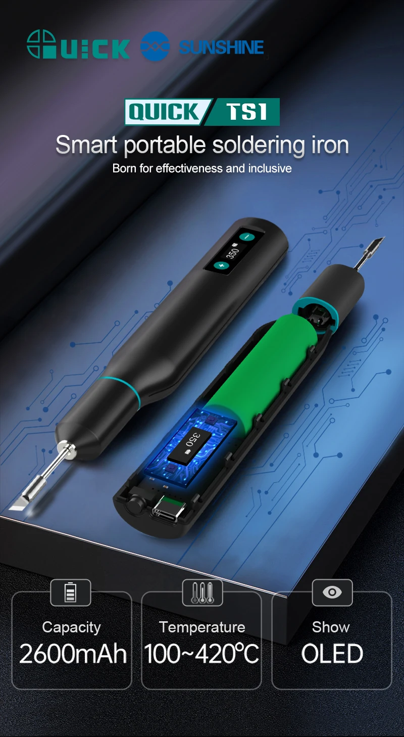 

QUICK QUICK TS1 Smart Portable Soldering Iron Born For Effectiveness And Inclusive For Mobile Phone Lcd Display Repair