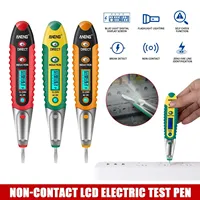 Non-Contact Digital Ac/Dc 12-250V Tester Pen With Lcd Display And Safety Features For Electrical Voltage Detection