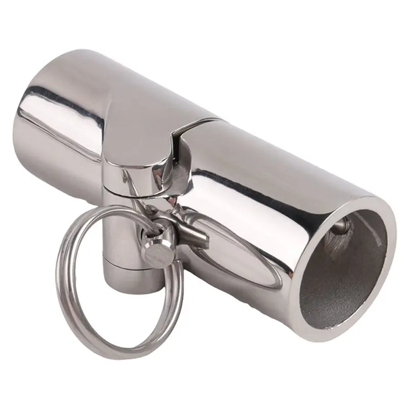 1 Piece Boat Handrail Fitting -Boat Pipe Connector Folding Swivel Coupling Tube Joint Connector  For 7/8Inch (22MM)-X67A