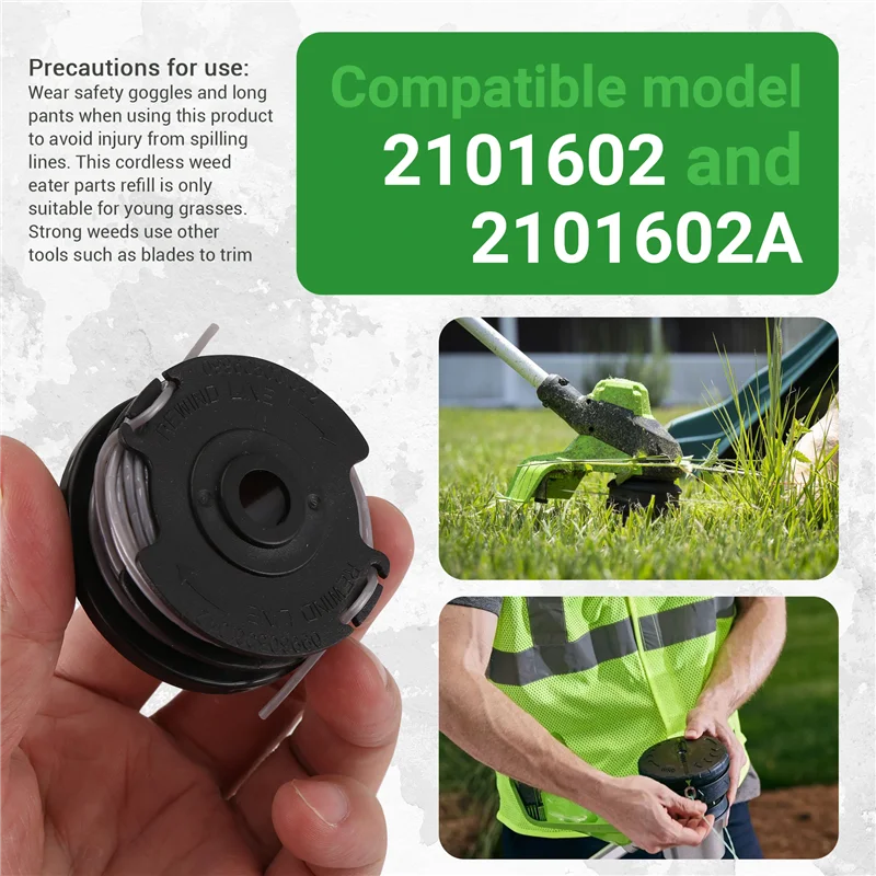 

Сменная катушка триммера с двойной леской Weed Eater для Greenworks 2900719, 20 футов, 0,065 дюйма (4 катушки + 1 колпачок) - A74P