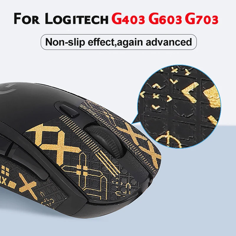1PCS Mouse Grip Tape Skate Handmade Sticker Non Slip Lizard Skin Suck Sweat For Logitech G403 G603 G703 DIY Without Mouse