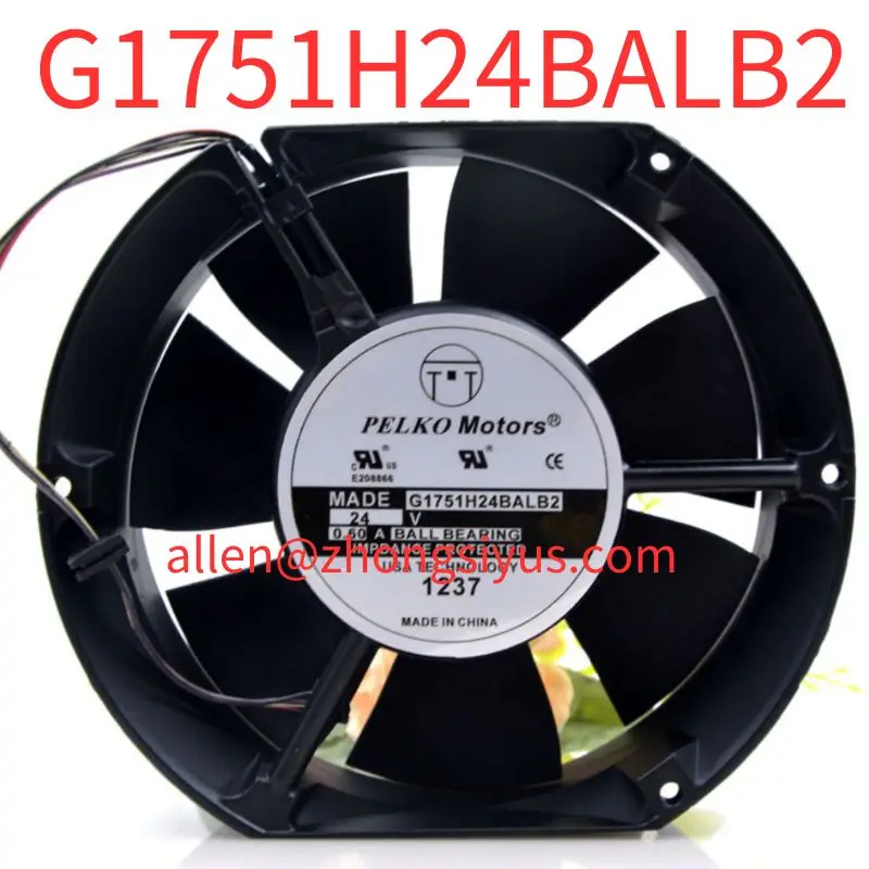 

Brand-new G1751H24BALB2 24V 0.60A 17cm aluminum frame frequency converter cooling fan 2-wire 3-wire 4-wire