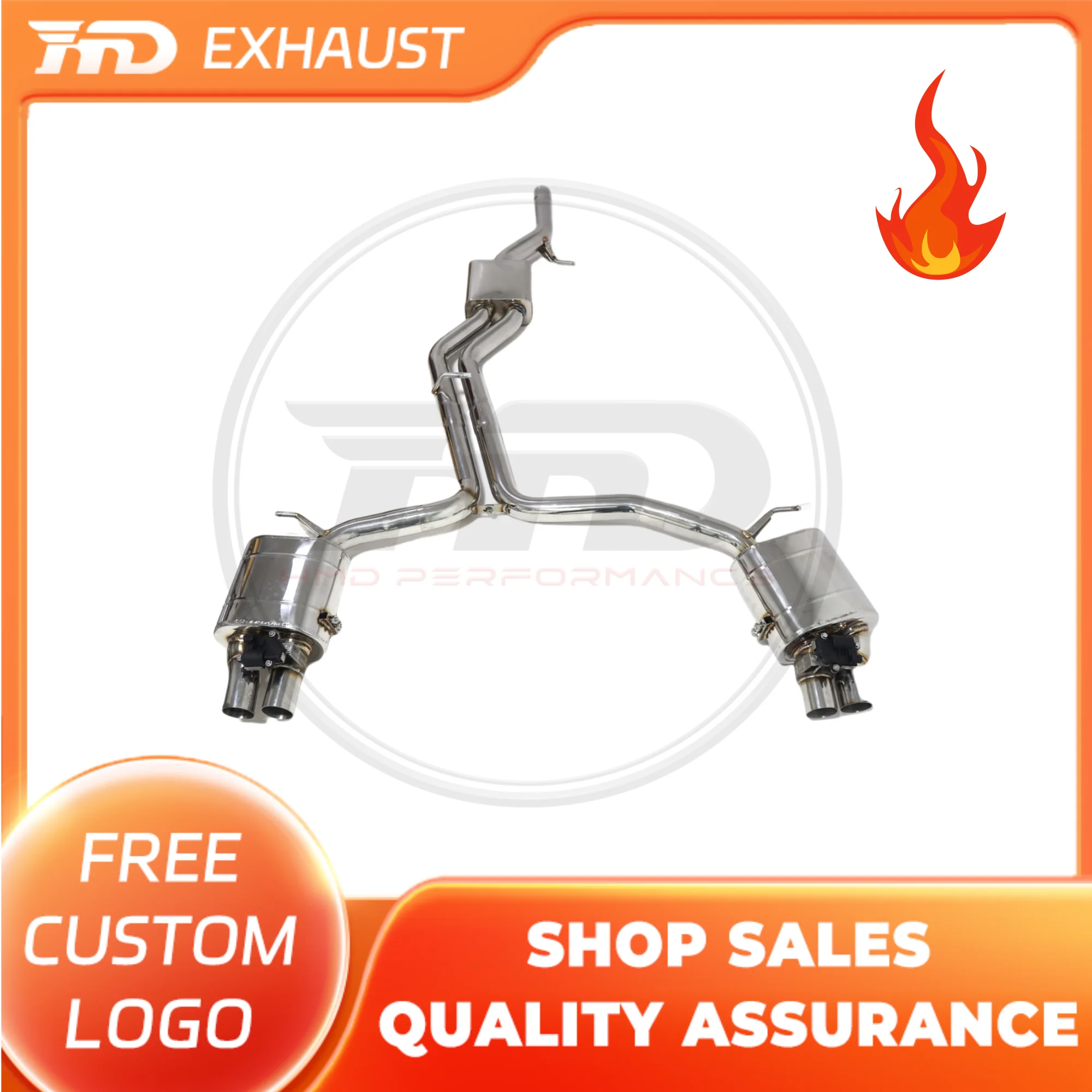 

HMD Exclusive Customization Stainless Steel Exhaust Performance Catback For Audi A6 A7 C8 2.0T With Electronic Valve Muffler