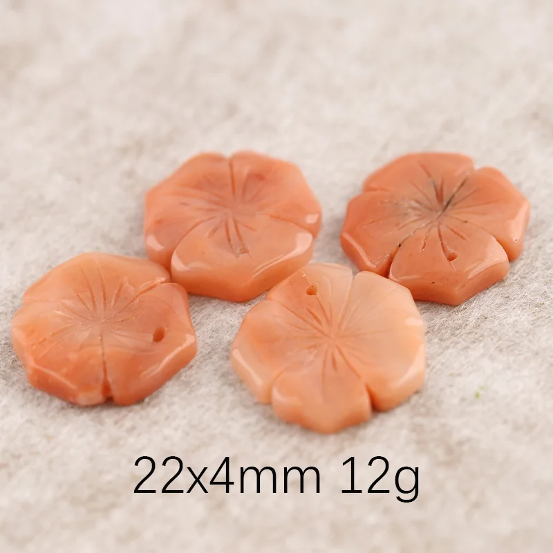B&F 4PCS Pendant for Necklace Red Agate—Natural Stone Fashion Handmade Jewelry Charm Accessories 22x4mm 12g