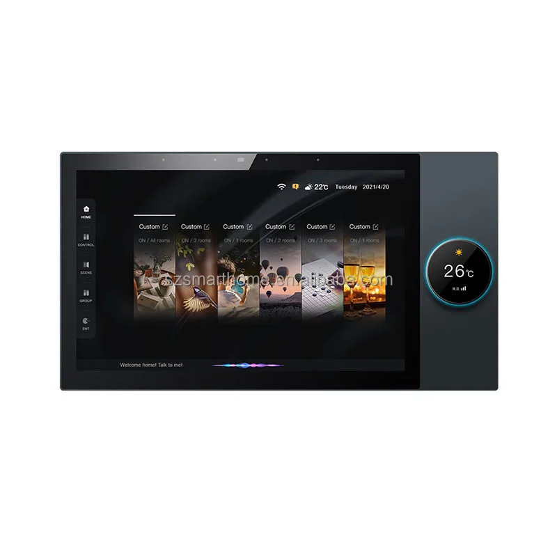 

10-Inch Touch Screen Smart Home Control Panel Multi-Functional Tuya Gateway System with Background Music Zigbee Home Automation