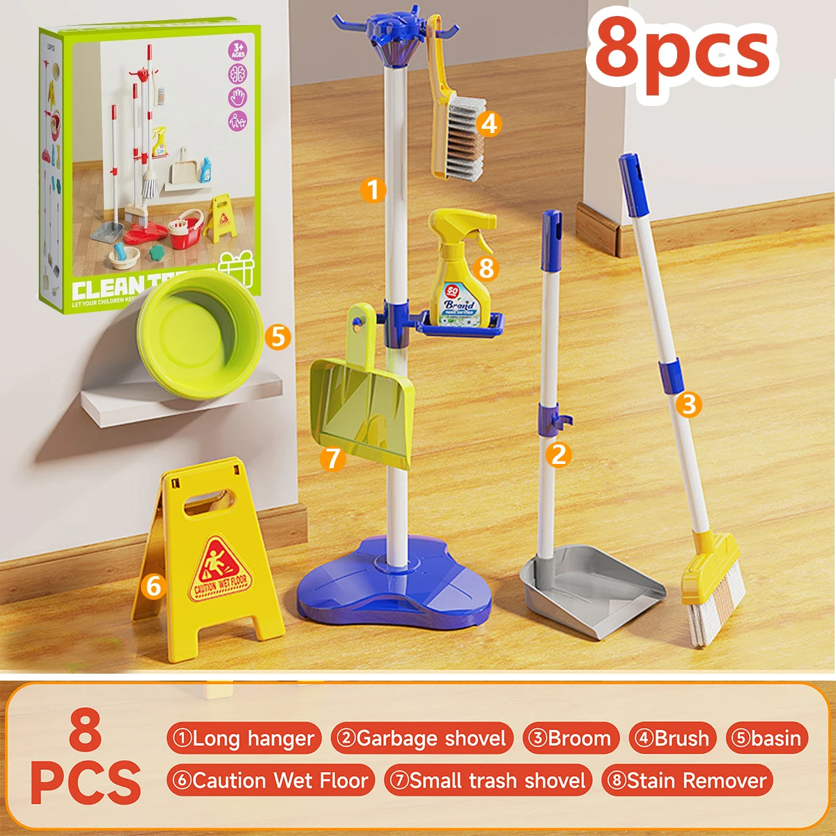 Kinderen Schoonmaken Speelgoed Set voor Peuters Mini Bezem Stoffer Mop Fantasiespel Huishoudelijke Benodigdheden Kits Montessori Speelgoed Meisje Jongen Geschenken