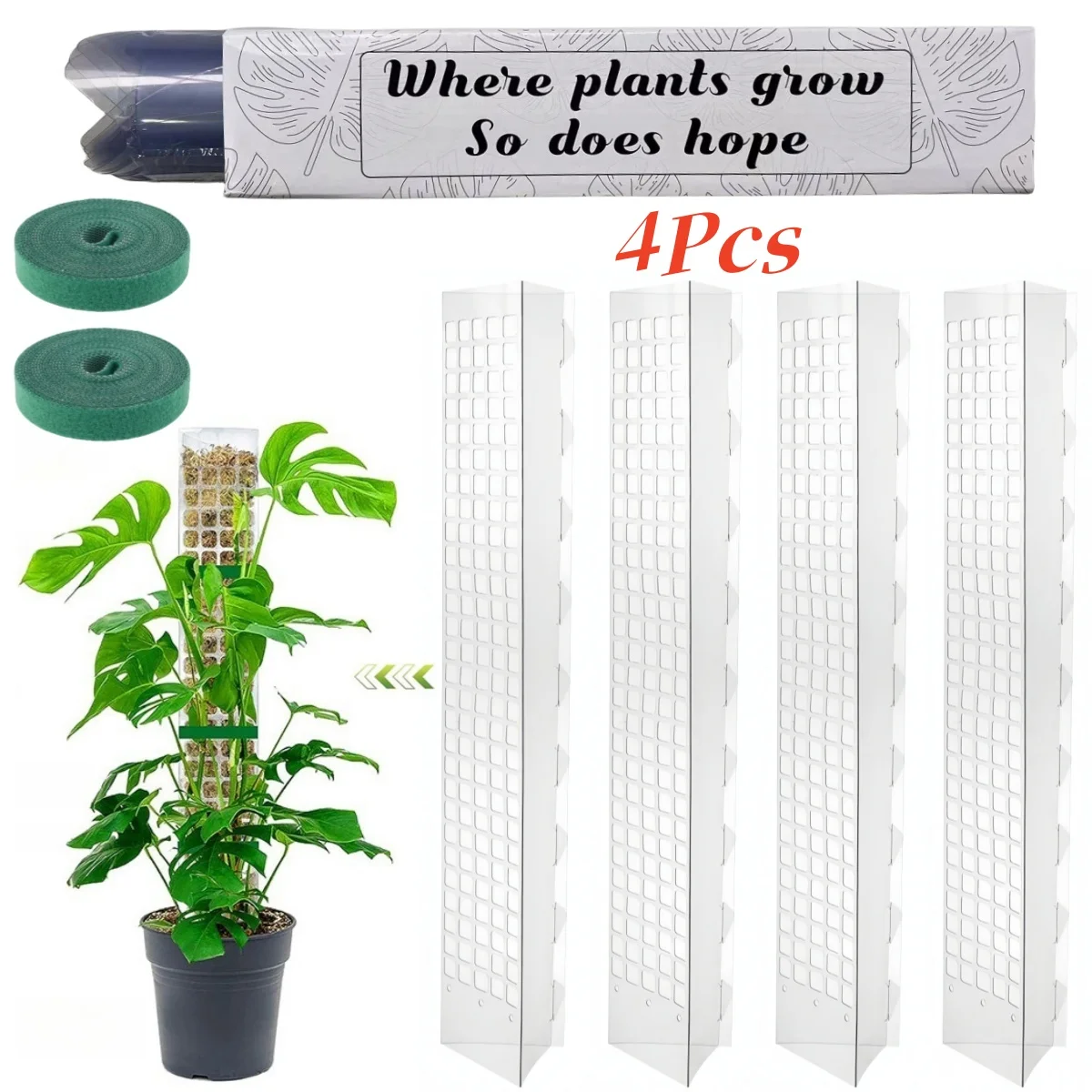 Mospaal Plastic Plant Stand Indoor Klimplanten Guardian Tutors Pot Mos Stok Voor Planten Groei Tuin Ondersteuning Accessoires