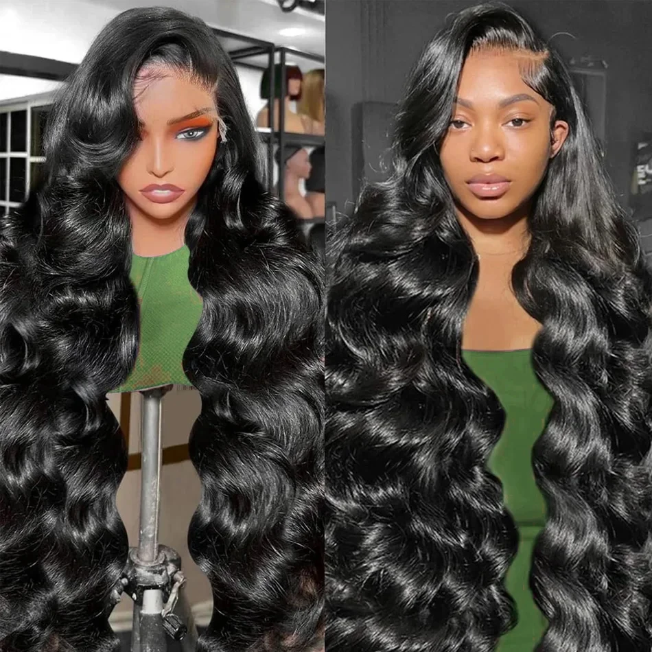 Miniask 32 34 Inch Body Wave Wig 13X4 13X6 Transparent Lace Frontal Wig 4X4 Closure Pre Plucked Human Hair For Women