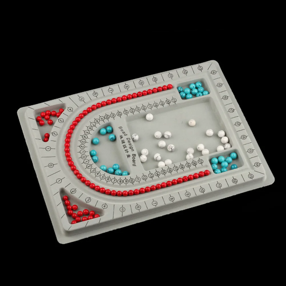 

2 Pcs Design Desk Storage Box Necklaces Beads Jewelry Making Board Jewellery Plastic Beading