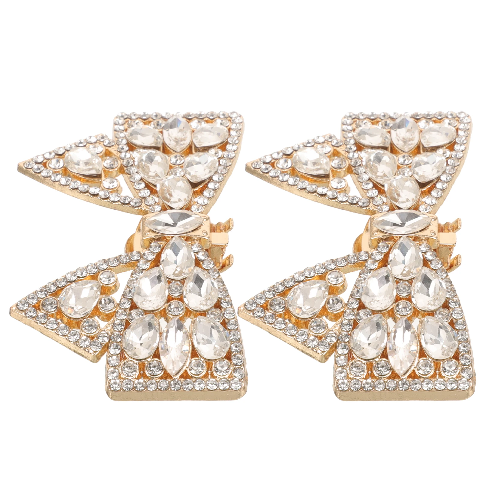 

Detachable Rhinestone Shoe Clips Bowknot Buckle Wedding Decor Accessories Pumps Heel Shoes Fashion DIY Jewel Shoe Flower Decor