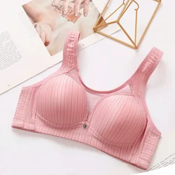 Women Bras Ropa Mujer Large Size Middle Aged Sexy Mesh Comfortable Female Underwear Wireless Bralette Lingerie Sujetadores
