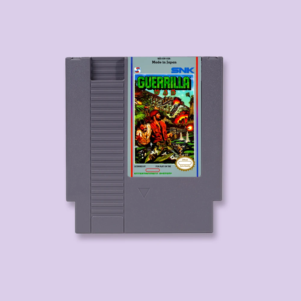 Cartucho de jogo Guerrilla War NES de 72 pinos para console de videogame NES de 8 bits