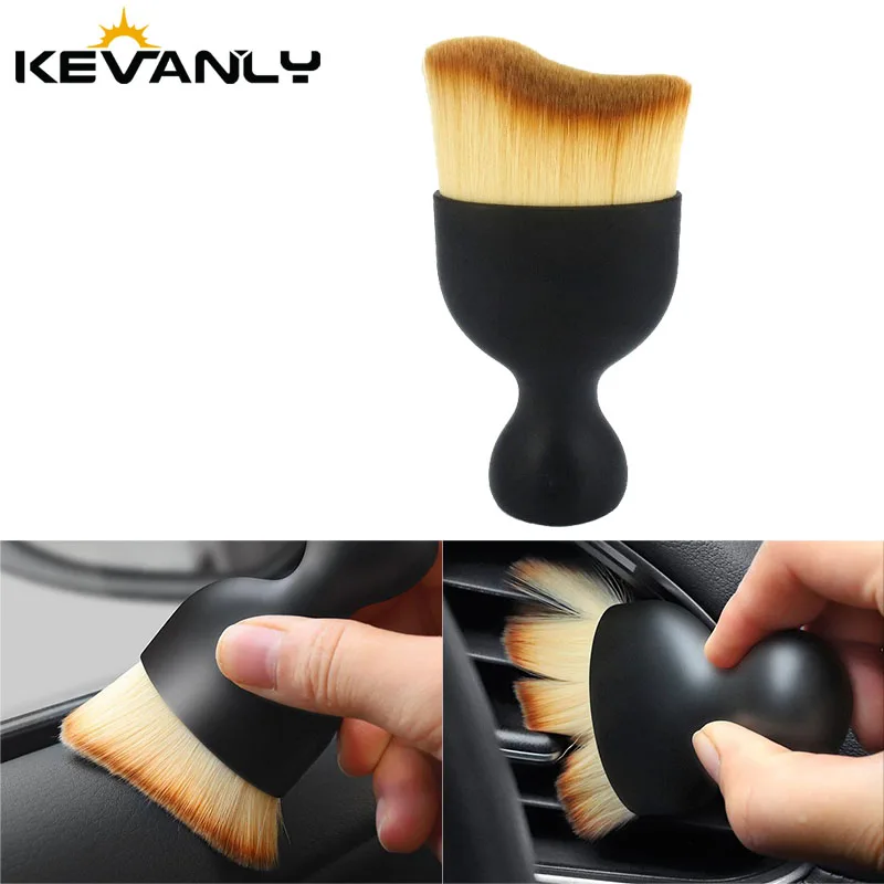 

1/2Pcs Car Interior Dust Sweeping Soft Brush Car Washing Tool Keyboard Gap Car Dust Brush Out Trend Cleaning Brush Accessories