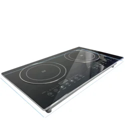 Touch Black Glass Crystal Board Embedded 2 in 1 Induction Cooker and Infrared Cooker