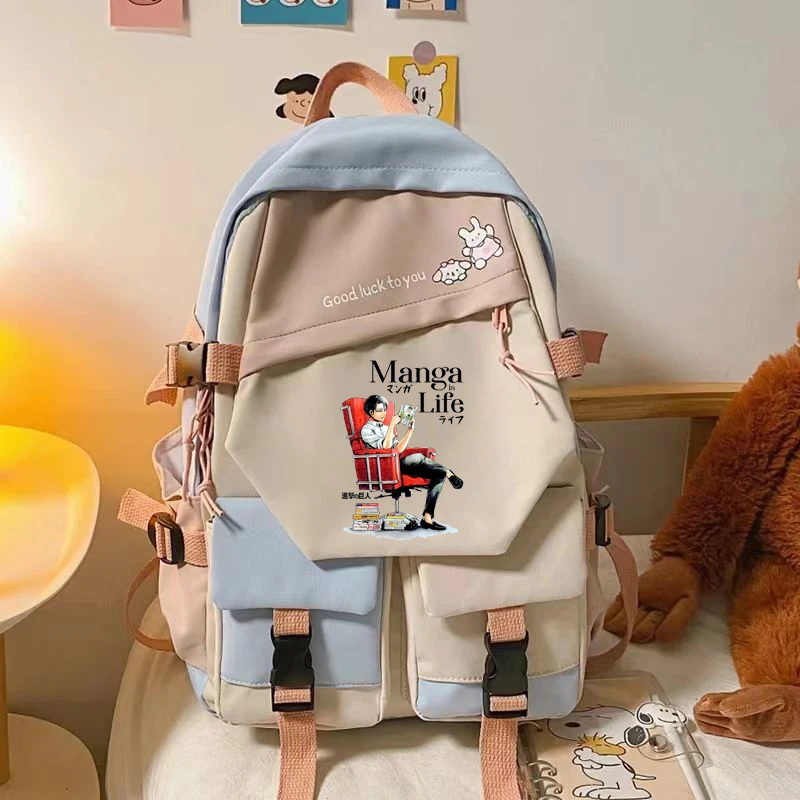 Attack on Titan Shingeki No Kyojin Aot Manga Life Novelty Backpack Kawaii School Bag Cartoon Girl Cute Bookbag Anime School Bags