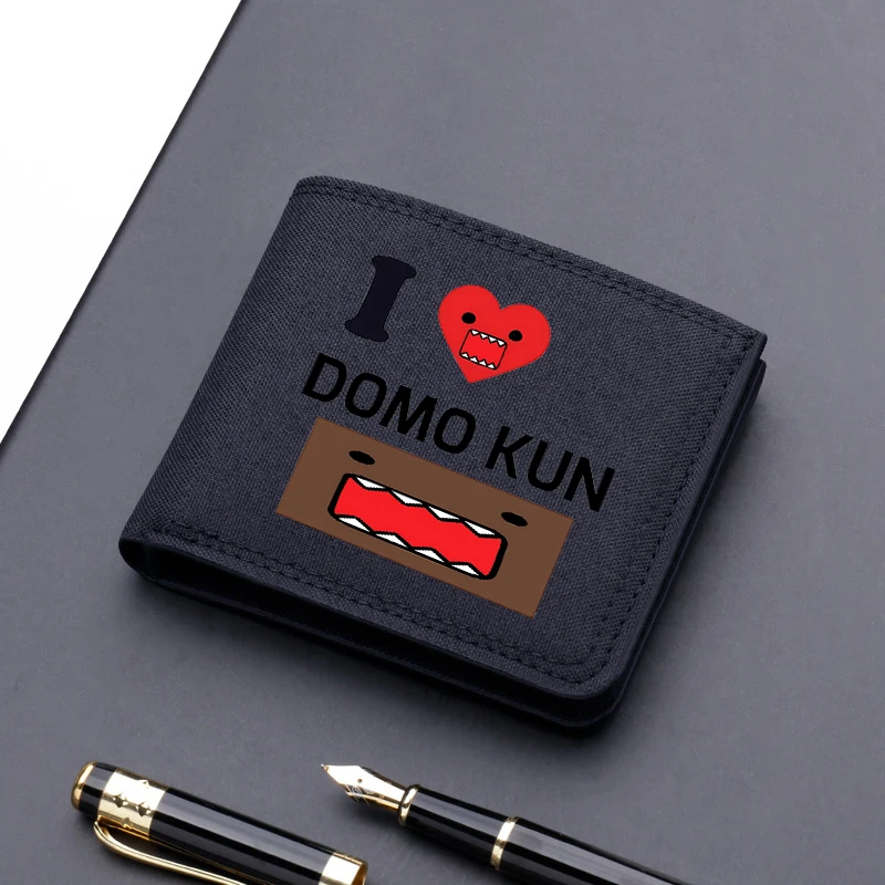 Portefeuilles Hip Hop Domo Kun pour Hommes, Sac à Monnaie Tendance Anime Dessin Animé, Porte-Cartes de Crédit Portable en Nylon pour Homme, Cadeau pour Petit Ami