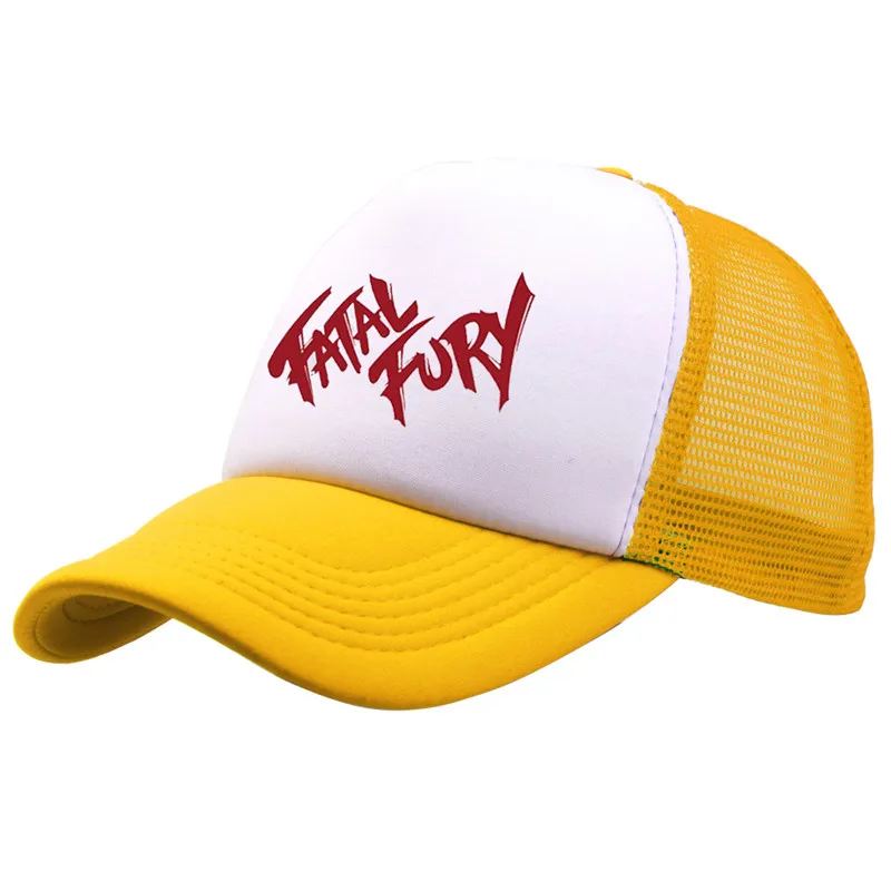 Anime Terry Bogard gleiche Kopf bedeckung Cosplay Trucker Mesh Hut Baumwolle Baseball Cap Männer Frauen Hip Hop Cap Geschenk Requisiten