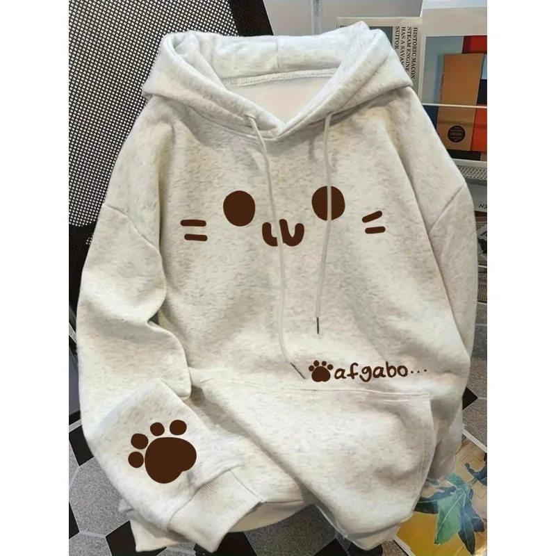 

Женская флисовая толстовка K 56413 с капюшоном, весна 2026, модная женская толстовка премиум-класса из комфортного мягкого материала