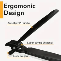 Cortaúñas de acero inoxidable para uñas gruesas y encarnadas, talla S