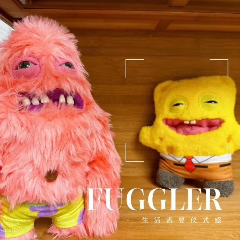 2024 Nowy Oryginalny Fuggler Plush Ugly Monster X Anime Series Yellow Sponge Collector'S Edition 22 cm