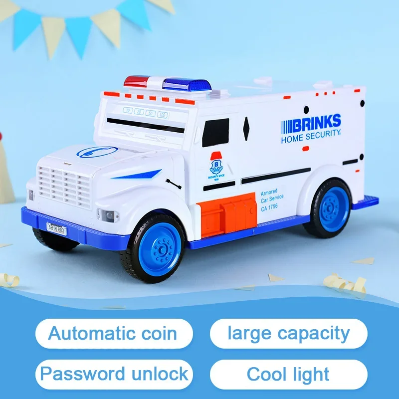 Safe Truck Digital Piggy Bank Kids Toy Money Box Saving Deposit Boxes Electronic Tirelire Enfant Children Cash Car Coin