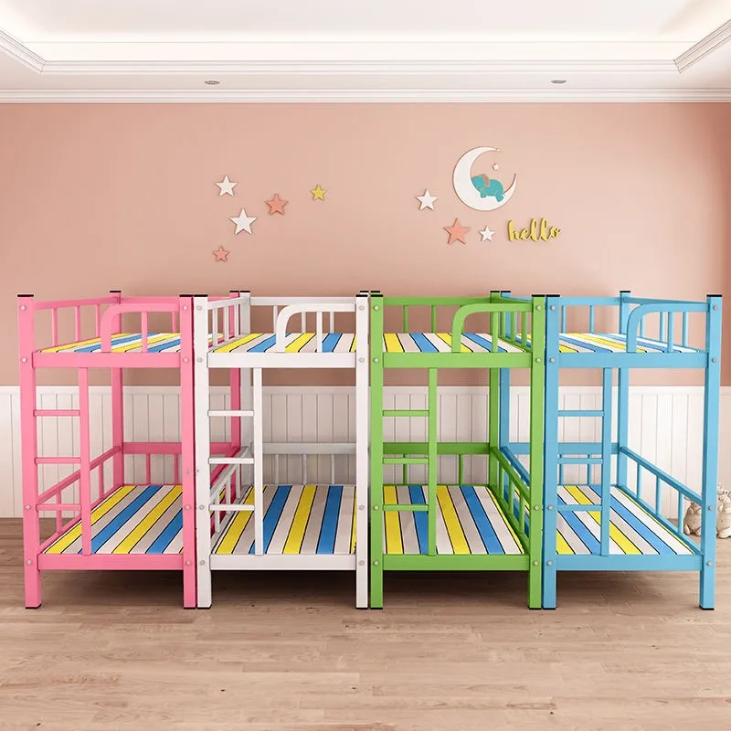

Children's bed Primary school dormitory upper and lower bunk kindergarten lunch break High and low bed Custody class afternoon